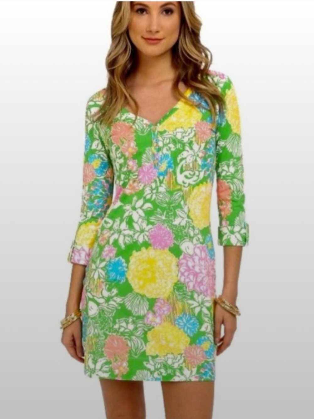 New With Tags-Lilly Pulitzer-Palmetto Hibiscus Floral Tropical-Dress-Medium